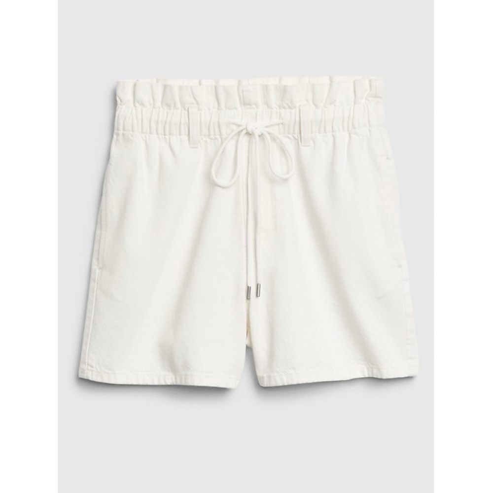 Gap Women's Paperbag Pull-On Denim Shorts, Vintage White - Size‎ M